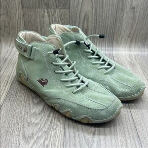 Geox Women's Mint Green High-Top Sneakers